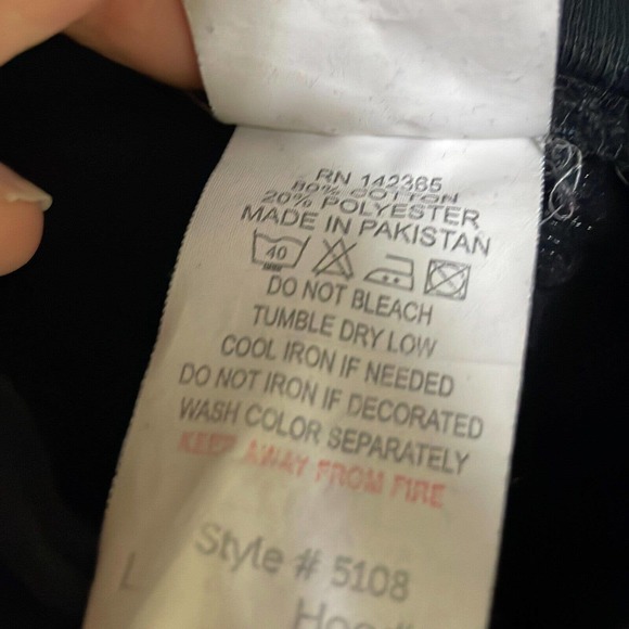 Three Layer Premium Large Mens Black Long Sleeve Pockets Pullover Hoodie - Picture 4 of 7